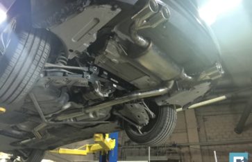 BMW 4-series разводка выхлопа на две стороны