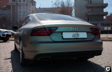 Audi A7 оклейка прозрачной матовой пленкой