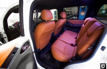 Nissan Pathfinder полная оклейка в матовый перламутр + перетяжка салона