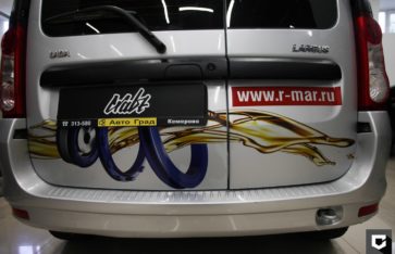 Lada Largus брендирование и реклама на транспорте
