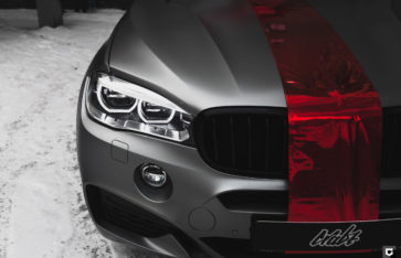 BMW X6 «Полная оклейка в серый сатин»