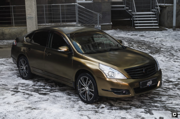 Nissan Teana «Полная оклейка в Bond Gold от Teckwrap»