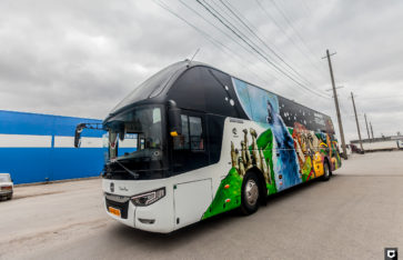 Брендирование рейсового автобуса для компании «Автобус_Тур»